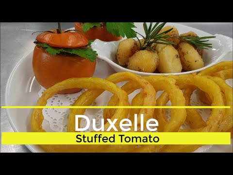 Duxelles Stuffed Tomatoes