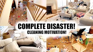 COMPLETE DISASTER CLEANING MOTIVATION! EXTREME DEEP CLEAN WITH ME! TIME LAPSE CLEANING! SAHM