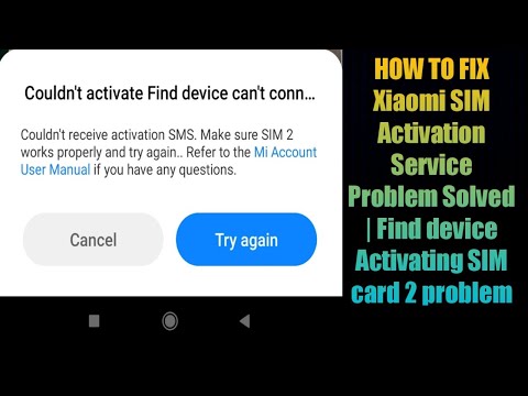 HOW TO FIX Xiaomi SIM Activation Service Problem Solved | Find device Activating SIM card 2 problem