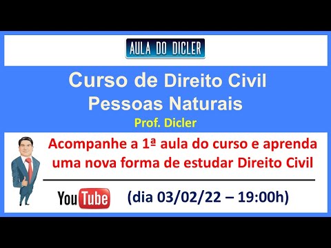 Curso de Direito Civil  - Pessoas Naturais - Prof. Dicler