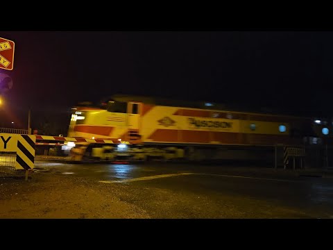 7962V SSR SG grain train, Woomelang to Melbourne, 2305, 5/9/24, Ararat Junction VIC
