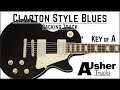 Clapton Style Blues in the key of A | Guitar Backing Track