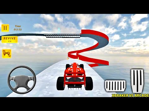 Formula Ramp Car Stunts: Impossible Red Formula Car Driving - Android GamePlay 3D
