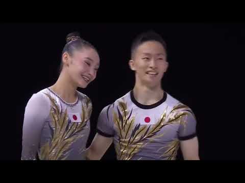 Japan 🥇 Kitazume Riri and Saito Mizuki Mixed Pair Gold Aerobic Dance World AEROPESARO 2024