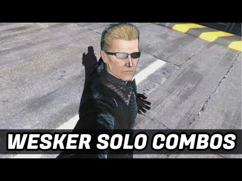 UMVC3 - WESKER SOLO COMBOS!