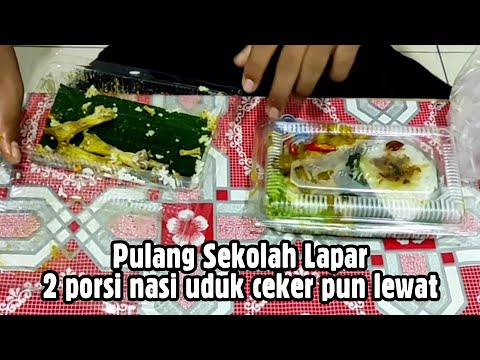 12. Anak lanang Makan nasi uduk ceker 2 Porsi || Eat Diary