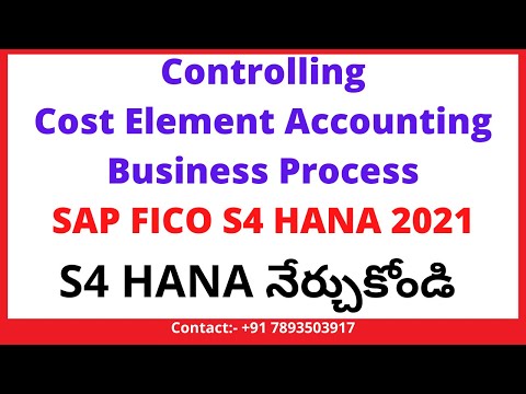 SAP Controlling Cost Element Accounting Business Process | SAP FICO S4HANA 2021 | SAP FICO in Telugu