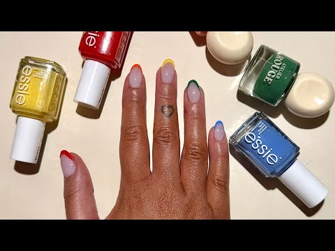 Funky french pride nails!