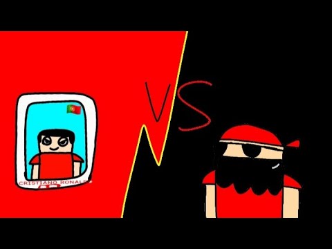 Figurinha do cristiano ronaldo vs mussoumano batalha animada no flipaclip