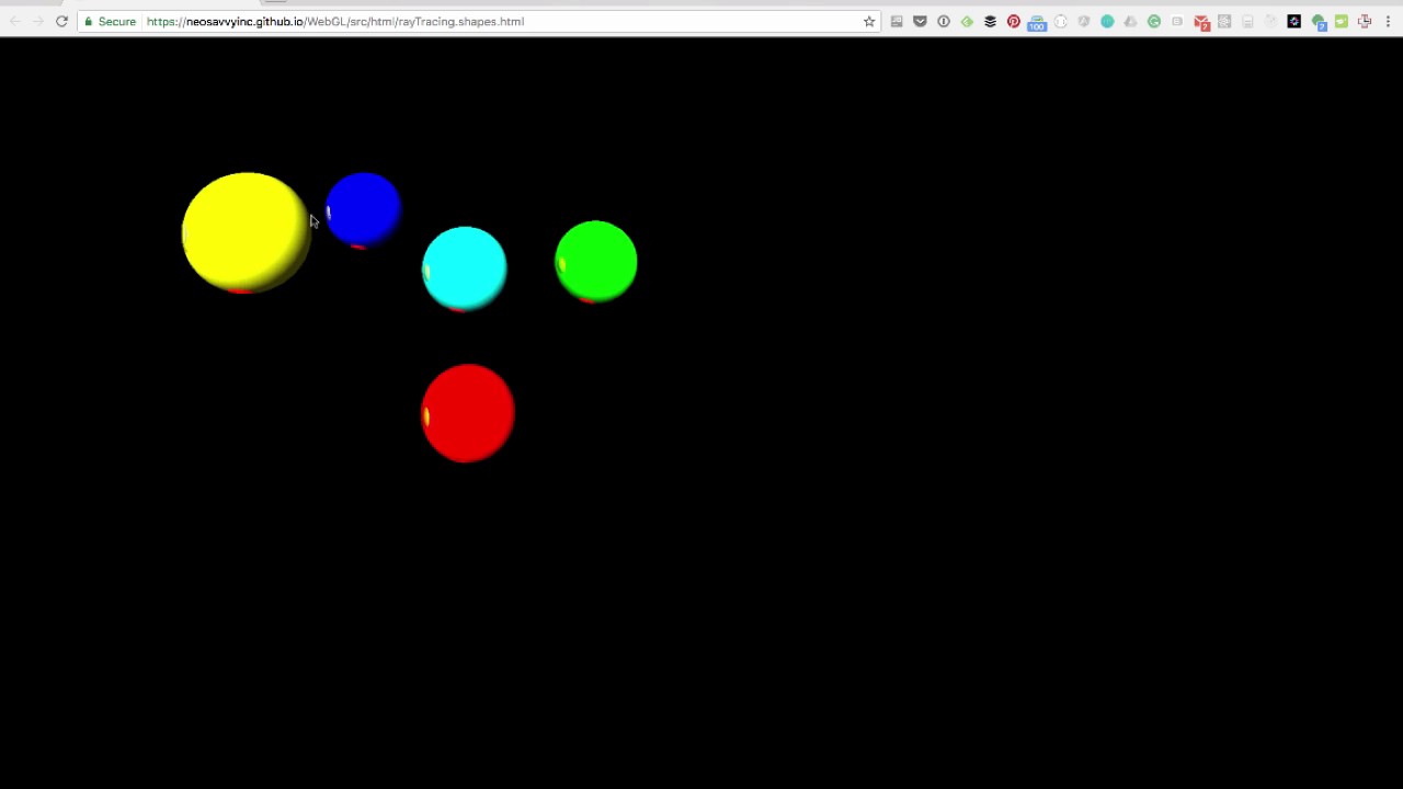 WebGL — 2.1 Ray Tracing with reflections