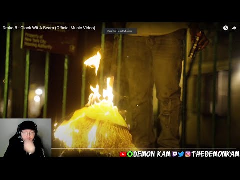 Demon Kam Reacts to Drako B - Glock Wit A Beam (Official Music Video)