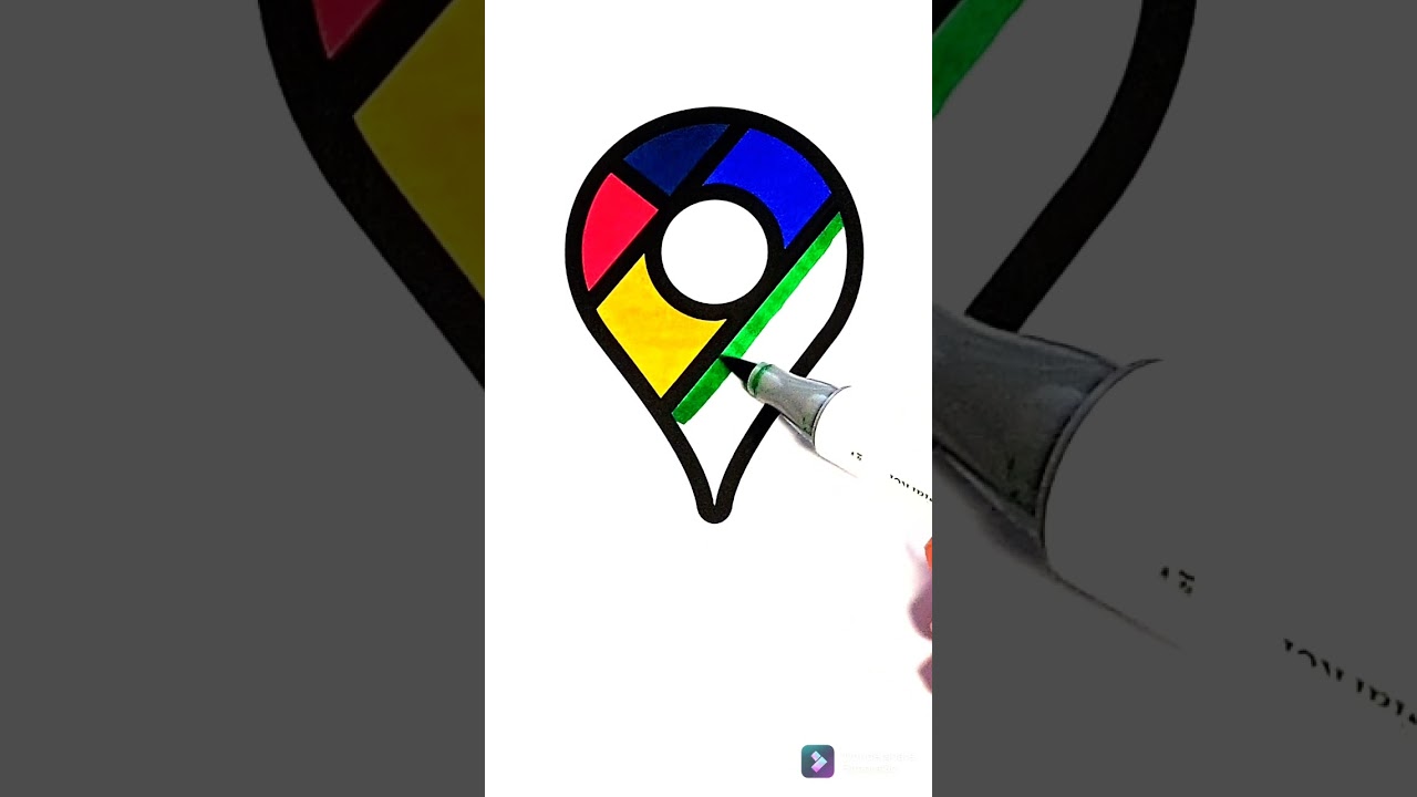 Colouring Google Maps Logo #shorts