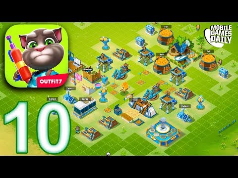 TALKING TOM CAMP Gameplay Part 10 - Treehouse Level 6 Base Defense (iOS Android)