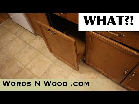 Part of a video titled HOW To Convert your Sink Cabinet Into a Pull-out Cabinet (WnW #159)