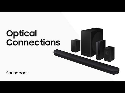 Part of a video titled Soundbar Digital Optical Connections | Samsung US - YouTube