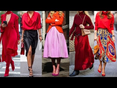 COLORES DE MODA OTOÑO INVIERNO 2024/ 2025 EL ROJO OSCURO O CHERRY RED  uno de los colores de moda