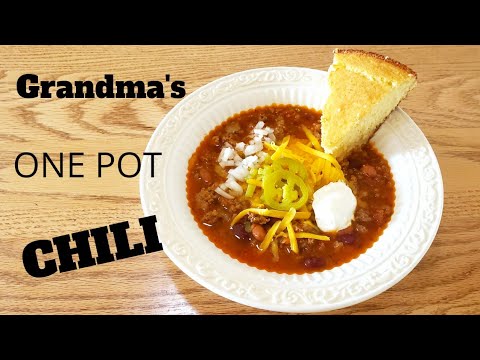 GRANDMA'S ONE POT CHILI RECIPE | easy | gluten & dairy free | #onepotmeal #chili #chilirecipe