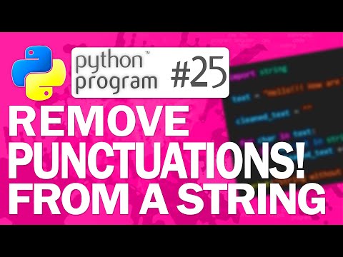 %f0%9f%90%8dpython Program 25 Remove Punctuation From A String Python Programming