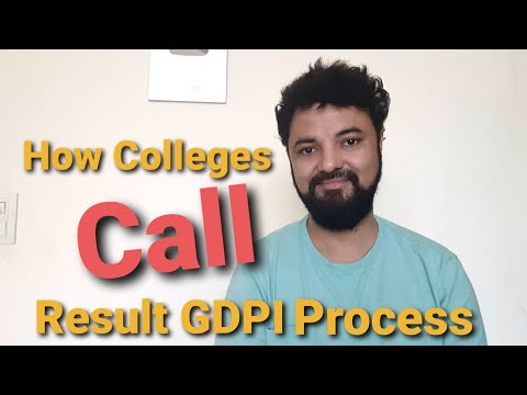 How Calls Come? How Colleges inform if you are selected or not!