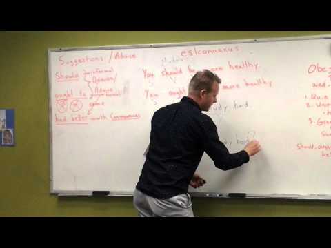 Learn English: Giving ADVICE using "ought to" "should" "had better"