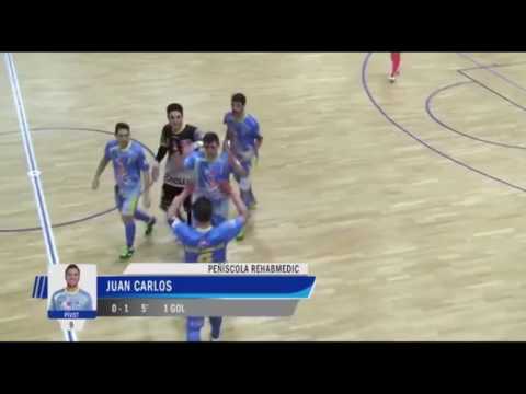 Gol de Juanqui (0-1) en el Pescados Rubén Burela - Peñíscola Rehab Medic. 1Div, J7