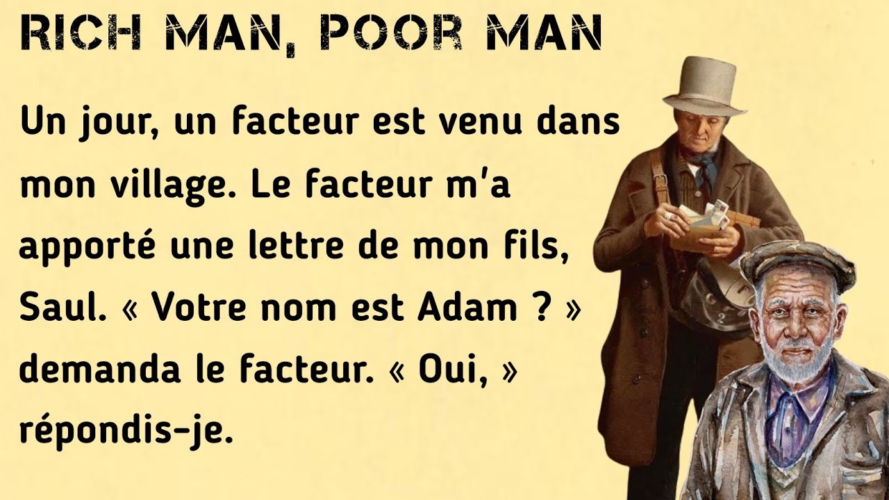 Homme riche, homme pauvre । French Story for beginners ( A1-A2 )