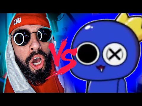 Azul Babão do Roblox Rainbow Friends but kawaii Vs. Mussoumano - Batalha com Games