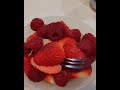 strawberries and raspberries #keto  fruit#shorts