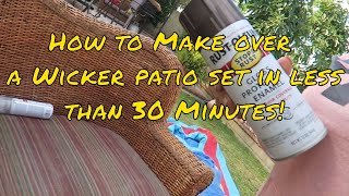 How to Refurbish and paint a faded Wicker Patio set with #Rustoleum