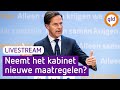 Persconferentie Mark Rutte en Hugo de Jonge: komen er nieuwe maatregelen?