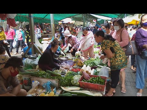 Asian Street Food - My Travel Around Cambodian Market - Phnom Penh Market Food View
