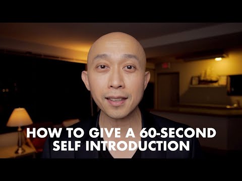 How to Give a 60 Second Self-Introduction Presentation