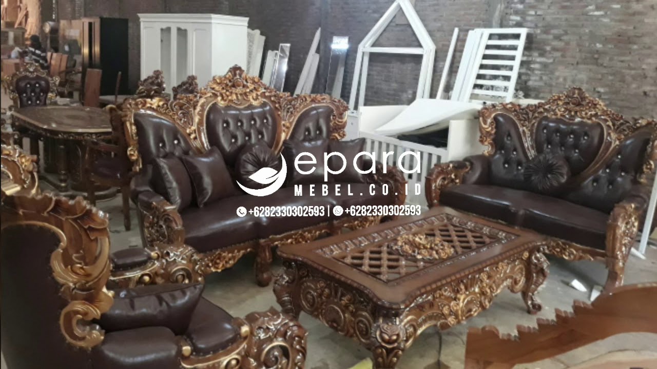 Inilah Set Kursi Sofa Tamu Model Klasik Jati Jepara Hp,wa 082330302593