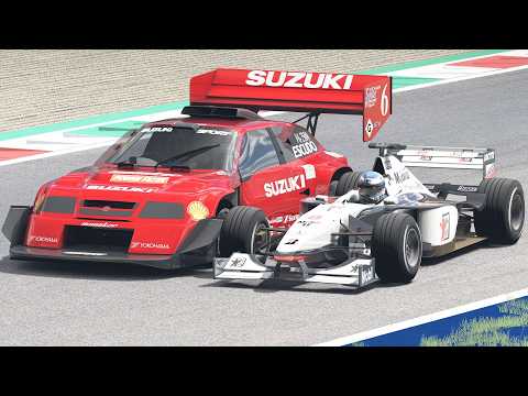 Suzuki Escudo Pikes Peak vs McLaren F1 V10 at Monza