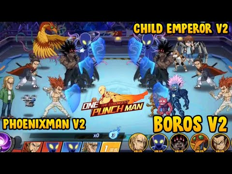 🔥🔥 PVP SSR+ Gouketsu V2 Phoenixman V2 vs Boros Child Emperor V2 Gameplay One Punch Man The Strongest