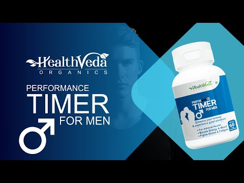 Health Veda Organics Performance Timer for Men for Boosting Stamina & Energy Levels, 60 Veg Capsules