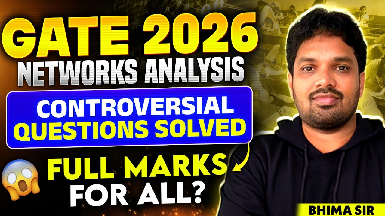 GATE 2026 Networks Analysis Controversial Questions Solved  🔥 Full Marks For All?