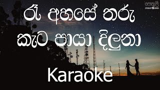 Ra Ahase Tharu Kata Paya Diluna Karaoke (without v