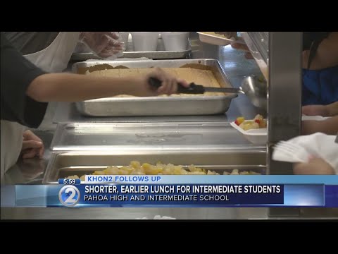 State explains school's decision to test shorter, earlier lunch period, but is it healthy for kids?