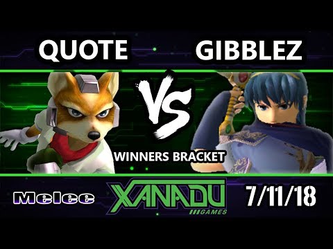 S@X 258 SSBM - Gibblez (Marth) Vs. Quote (Fox) - Smash Melee Winners Bracket
