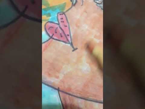 Dziewczyna w morzu🧜‍♀️ (obrazek z 2022r.)-złe proporcje 🥴 #malowanie #short 💜