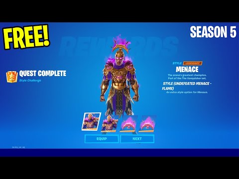 How To Unlock *FREE SKIN* Undefeated Menace & Plume Helmet Style - Season 5
