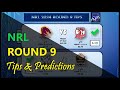 NRL Round 9 - Tips and Predictions 2024