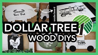 Use Dollar Tree Wood to get these HIGH END looks. Quick Dollar Tree Crafts!