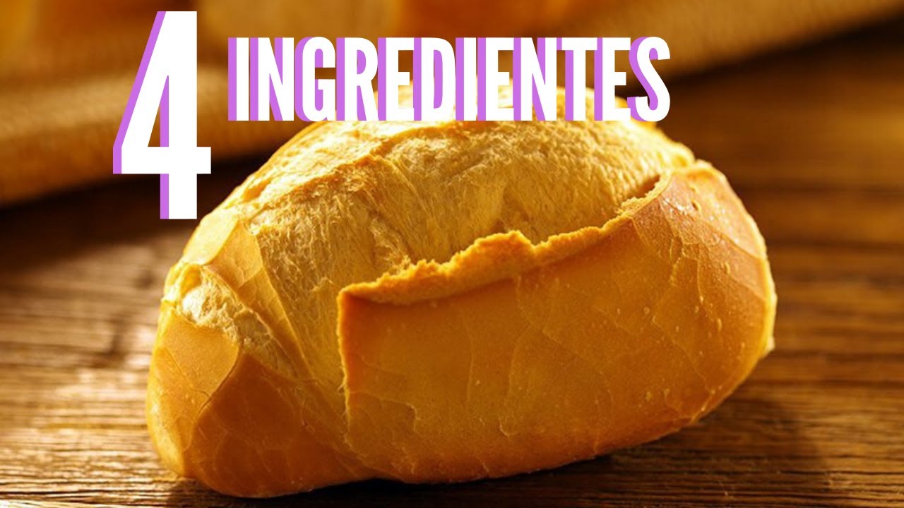 PÃO FRANCÊS CASEIRO COM 4 INGREDIENTES