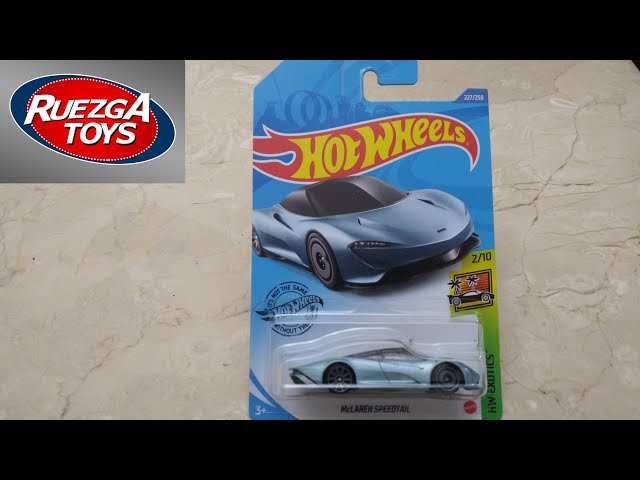 Vídeo relacionado con Hot Wheels Pack 10 Coches de Carreras de Juguete (Modelos Surtidos, selección aleatoria), Escala 1:64, Incluye 1 Corvette Greenwood, 1 Lamborghini Centenario Roadster y 1 McLaren Speedtail, HYM96