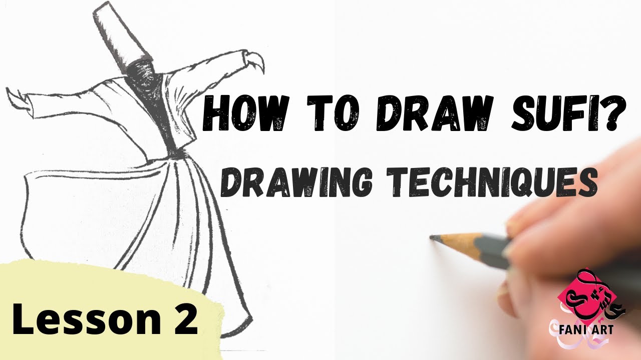 How to Draw Sufi Dervish | Lesson 2 | Sufi Drawing |Sufi Art |Sufism Art