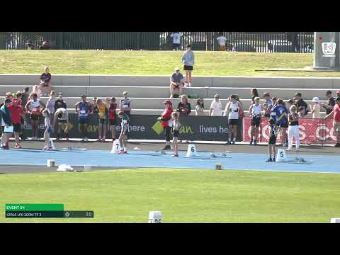 Girls U10 200m Timed Final 3: 2022/23 State Track and Field Championships