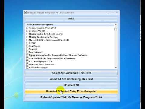 Uninstall Multiple Programs At Once Software
