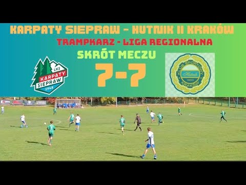 Skrót Karpaty Siepraw - Hutnik II Kraków 7:7 Trampkarz Liga Regionalna 18.10.2025